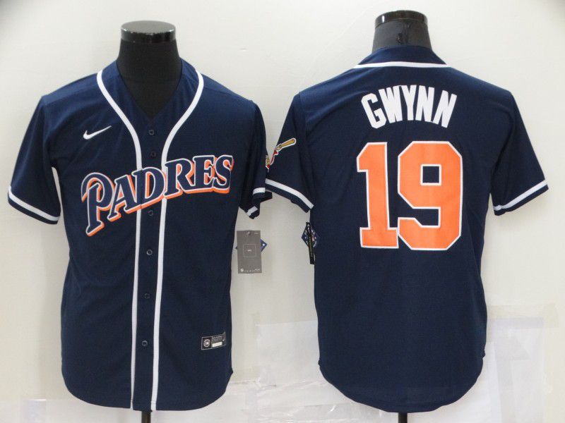 Men San Diego Padres 19 Gwynn Blue Game 2021 Nike MLB Jersey